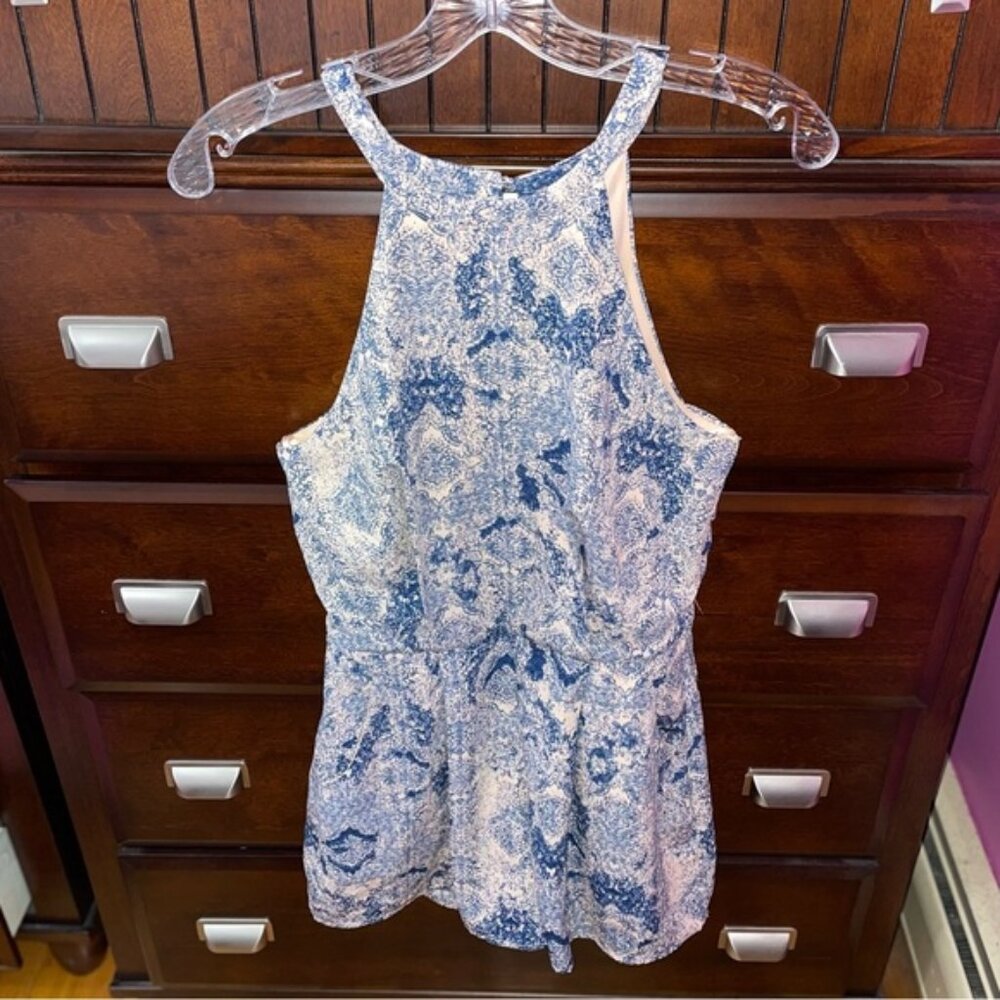 Blush Pink & Blue Marble Romper 💙